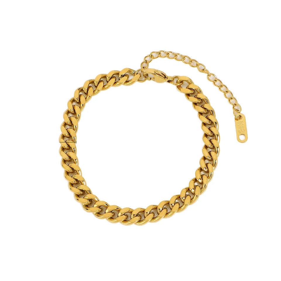 Adjustable Stylish 6mm Wide Chain Bracelet Fashion Jewelry Tennis Bracelet for Anniversary Number Shape/Pattern