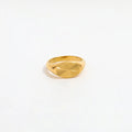 Joolim Jewelry Wholesale 18K Gold Plated Oval Sun Burst Stainless Steel Rings for Women Statement Rings