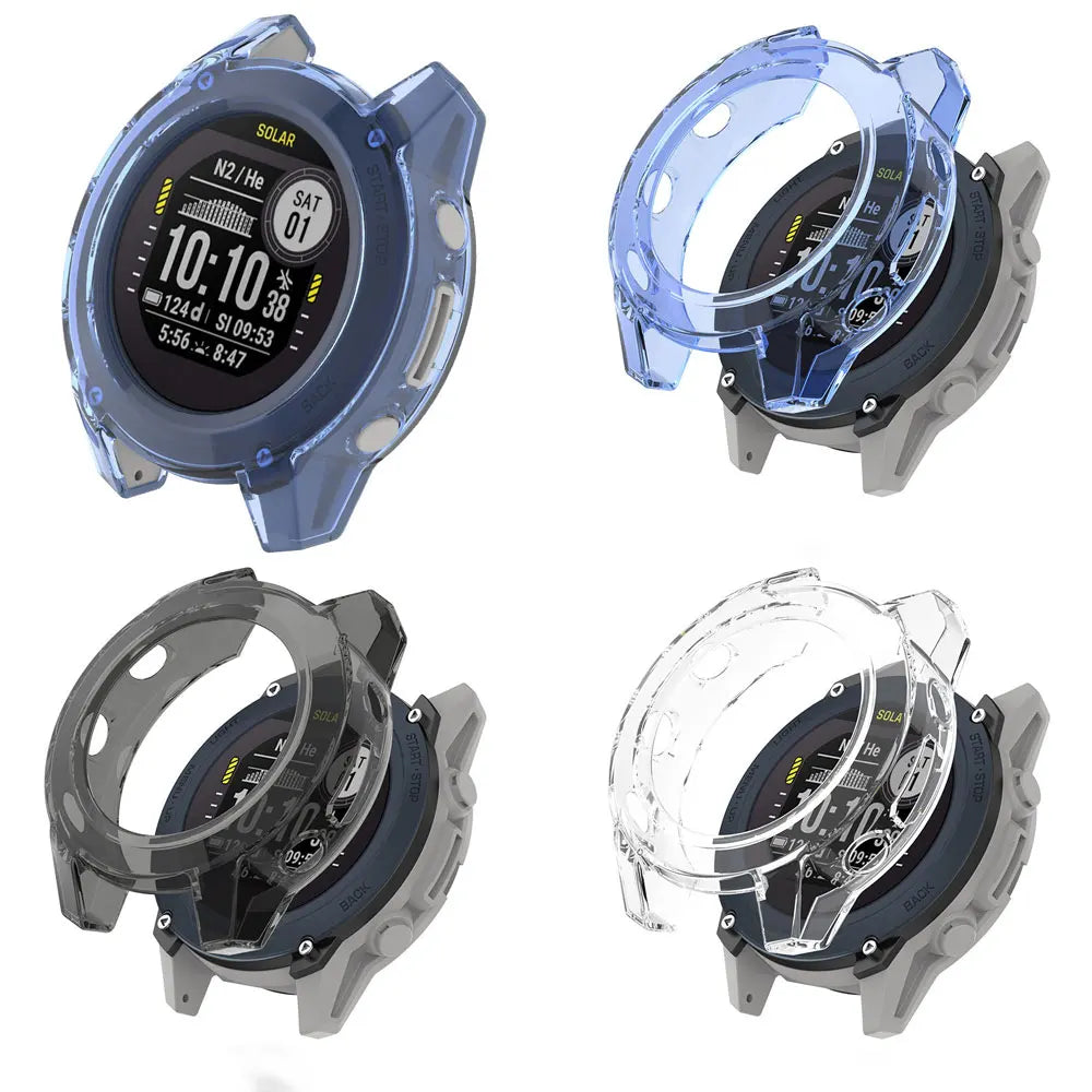 Cheap Price 2025 Waterproof TPU Hollow Case Protective Cover for Garmin Descent G2 Transparent Soft Watch Case