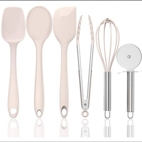 Silicone Spatulas Set 5 Pieces Heat Resistant Rubber Spatula Set Kitchen Utensils for Baking Cooking and Mixing