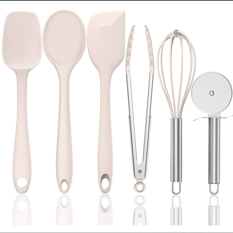 Silicone Spatulas Set 5 Pieces Heat Resistant Rubber Spatula Set Kitchen Utensils for Baking Cooking and Mixing
