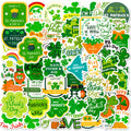 50PCS St Patricks Day decals for holiday decorative Shamrock Lucky clover sticker