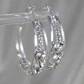 CAOSHI Jewelry Exquisite Multilayer Earrings Gold Silver Plated Inlaid With Natural Zircon Hot Sale Women CZ Hoop Earrings