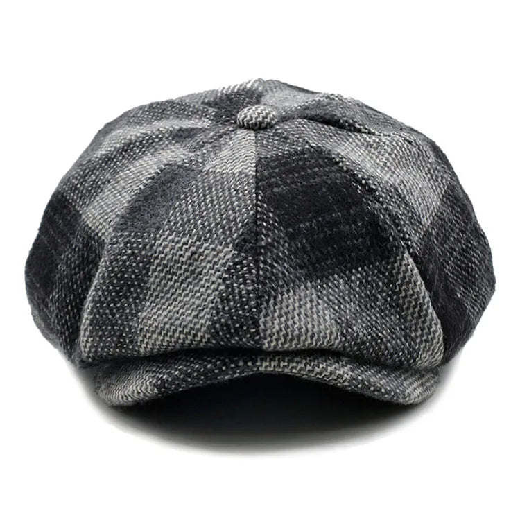 New Men's Casual Newsboy Hat Spring and Autumn Retro Beret Hat Wild Casual Hats Unisex Wild Octagonal Cap