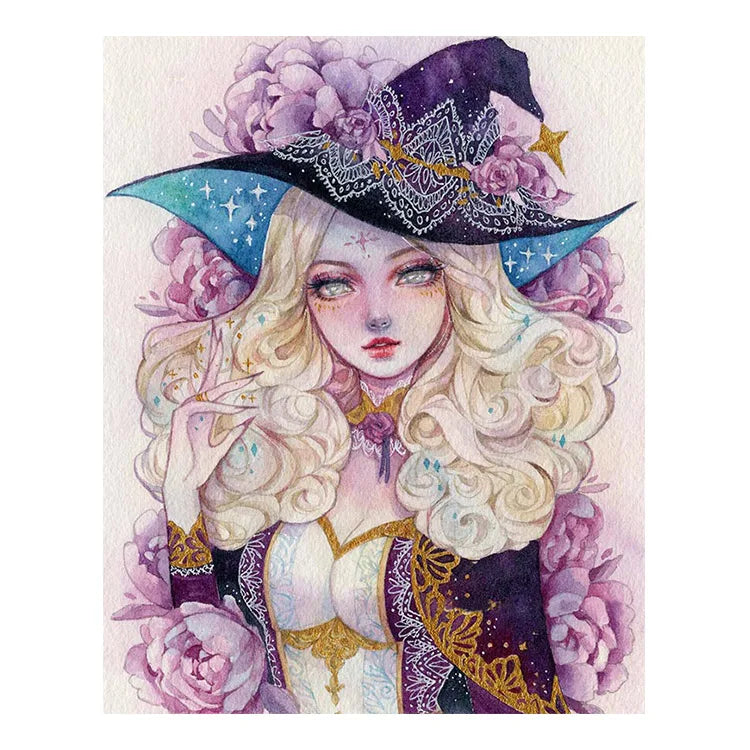 Ever Moment Diamond Painting Full Square Resin Drill Wall Art Cartoon Gril Floral Paint by Diamond Craft Embroidery 4Y2011