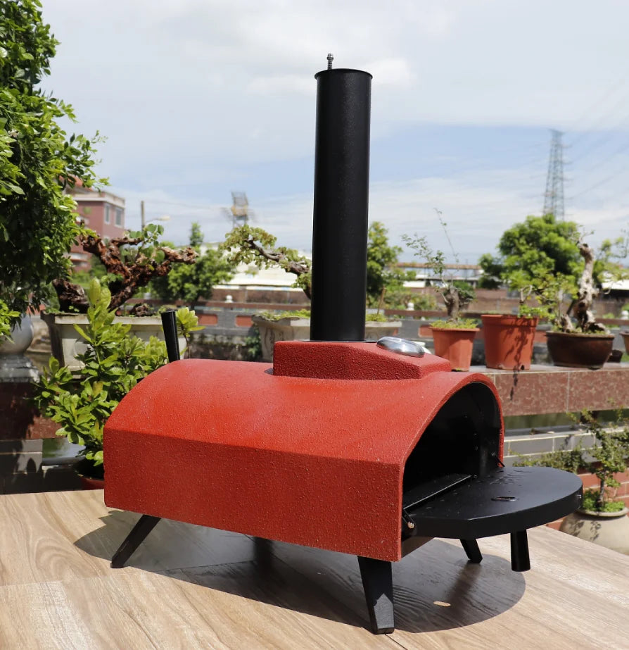 Factory Direct New Style Clay Shell Wood Fired Flip Door Portable Pizza Oven