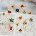 JXX JDZ-90 Claw Setting Zircon Vintage Light Luxury Jewelry Green Crystal Pendant Necklace