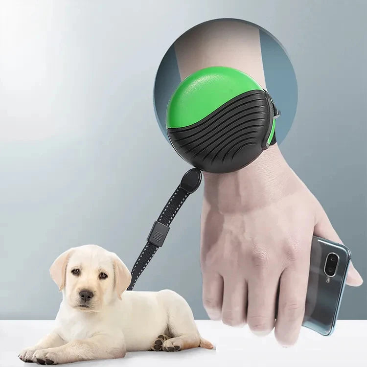 Retractable Dog Leash Extendable Puppy Running Leash Wrist Belt Strap Hands-Free for Big Medium Small Dogs Pet Outdoor Leash