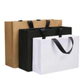 Custom Logo Printed Cardboard Bolsas Shopping Garment Black Retail Carry Luxury Packaging Gift Paper Bag With Ribbon Handle