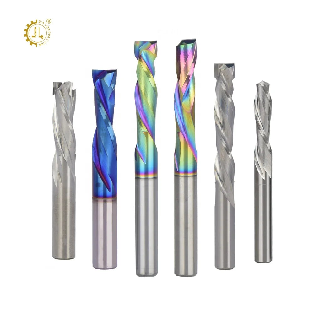 CNC Bits Down Cutters Spiral Compression CNC Router Bit Carbide up Down 2 Flute Solid Carbide Spiral Compression Router Bit