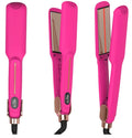 Professional Pink Titanium Flat Iron Hair Straightener Curler 230 Degrees Infrared Electric Flat Iron USB Power for Hotels