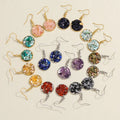Natural Gravel Crystal Stainless Steel Earrings Original Design Temperament Earrings Creative Simple Earrings