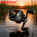 [Germany Stock]Rooblinos AK2000 Baitcasting Reel-Aluminum Plastic 7.2:1 Gear Ratio Two-Speed System Line Twist Prevention