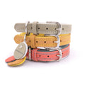 Luxury Vegan Leather Dog Collar Handmade Adjustable Metal Buckle Genuine Pet Collars Padded High Quality Vintage Scrub Style