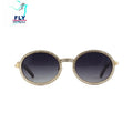 DOISYER 2020 Women's Trendy Sunglasses Custom Logo round Wooden TAC Polarized Diamonds with Gold Frame and Case