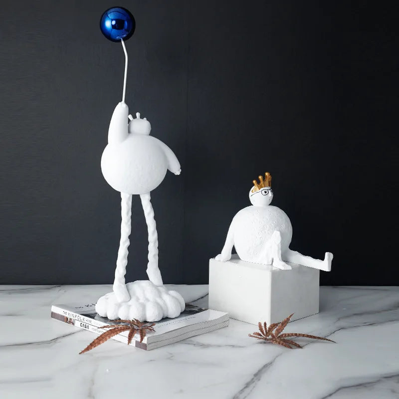 Simple Figures Resin Sculpture Creative Model Room  Decoration Home Accessories Ball Figure Sculpture