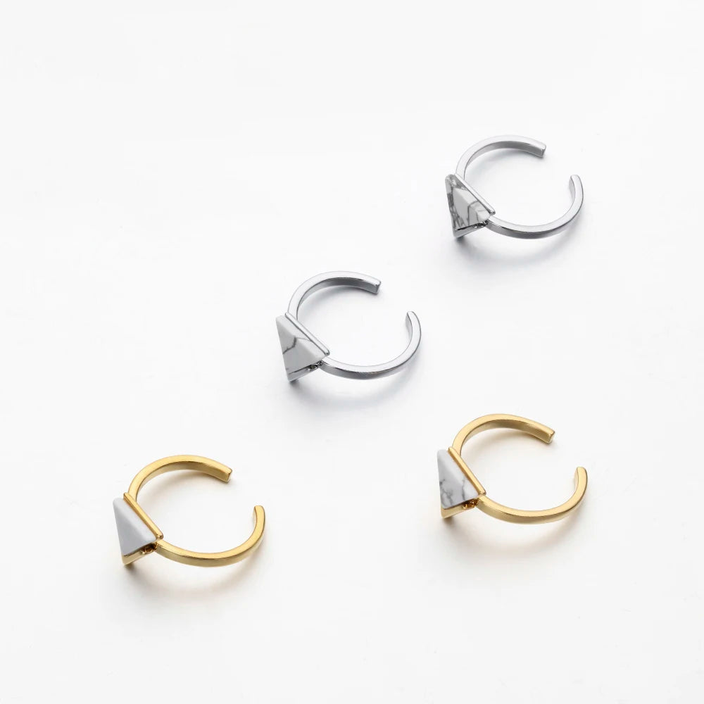 OEM New Gold Color Wedding Ring for Women 17.5mm Diameter Silver Jewelry for Engagement Anillos mujer anel