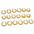 ES1238 Waterproof Non Tarnish Dainty Women's Accessories 18k Gold Plated Stainless Steel Croissant Twisted Hoop Earrings