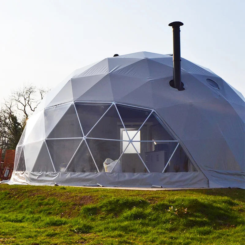Canada Winter Outdoor Hard Igloo Geodesic Dome House Tent With Fireplace Insulation