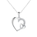 Romantic Pendant in the Shape of Two Hearts for Lovers on Valentine's Day