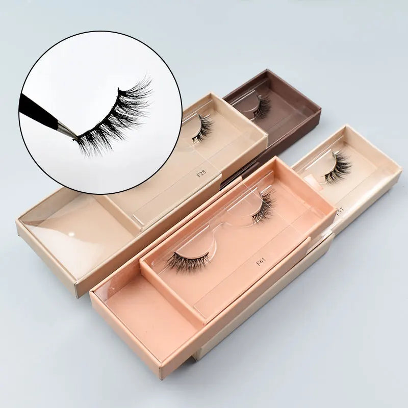Mink Effect Full Strip 3D Faux Mink Eyelashes Synthetic Vegan Eyelashess Soft Faux Cils Other Eyelashes & Tools