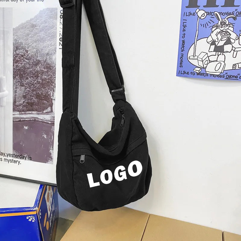 Custom logo  Fashion Trend Large Capacity Tooling Crossbody Bag  Shoulder Bag Men