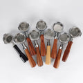 Espresso Machine General Bottomless Portafilter Filter Wood Handle for Delonghi Nuova Coffee Machine