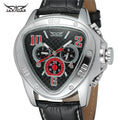 JARAGAR 6516 Men's Mechanical Watch Authentic Leather Strap 24 Hour Calendar 3 Dials Casual Watch Design