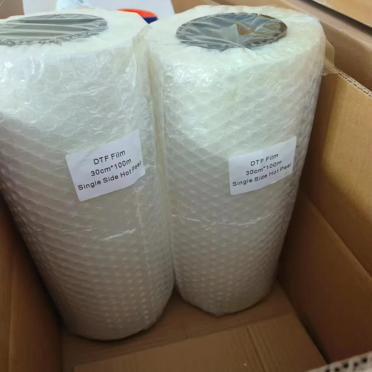 Dtf Film 30cm 33cm 60cm*100m Hot Peel Dtf Pet Film for Inkjet Printers Heat Press Machines Single Double Side Dtf Film Roll