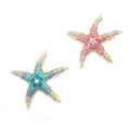Lovely Starfish Brooch Sweet Pink Rhinestone Jewelry Brooch Pin for Weddings Parties Anniversaries Children's Gifts