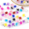 Acrylic Bead Heart Shape clear Frog Beads Acrylic Jewelry Beads Half Hole for DIY Bracelet Necklace Mobile Phone Pendant