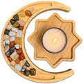 Morocco Wood Wooden Moon Star Shape Bamboo Food Decorations  Serving Ramadan Storage Bamboo Trays