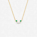LOZRUNVE 5A Cubic Zircon Jewelry 925 Silver Pave Rainbow CZ Stone Smile Charm Necklace Choker Women Girls