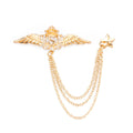 Daili Letter S Gold Winged Brooch Star Pendant Brooch Handmade Lapel Pin Brooch Lapel Pins for Unisex