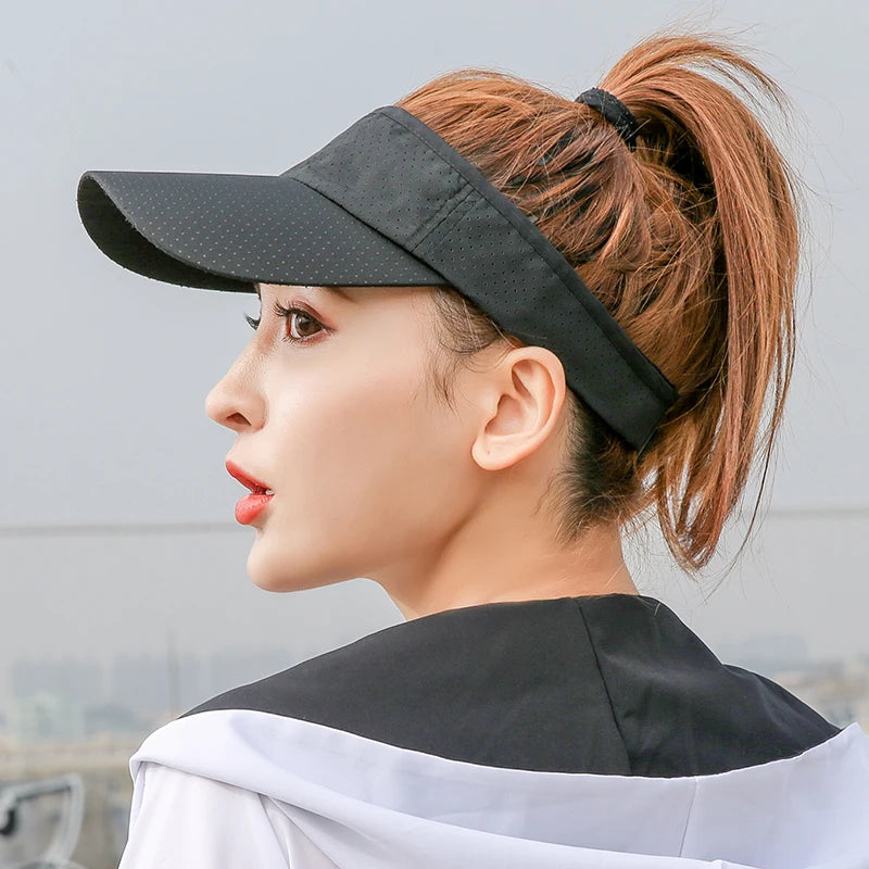 Customized logo Running Golf Outdoor Quick Dry Breathable Women Man Sport Visor Sun Hat