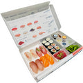 Free Design Paper Sushi Box Takeaway Japanese Sushi Takeout Box with Dividers Food Grade Paper Custom Disposable Sushi to Go Box
