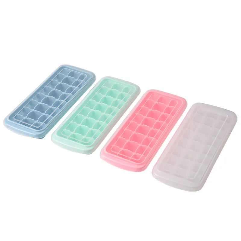 Easy Release Silicone Ice Cube 24 Cavities Ice Cub Tray Food Grade Ice Ball Mold with Lid