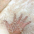 Luxury Beaded Voile Embroidered Sequins Lace Fabric Crystal Rhinestone