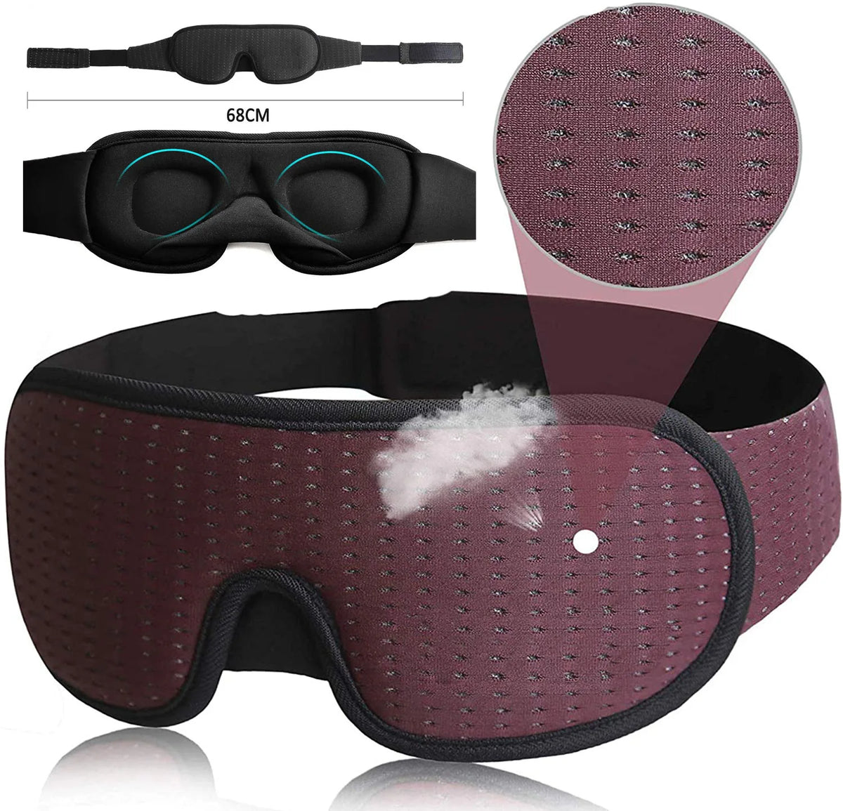 Memory Foam Full Blackout Blindfold Night Eyeshade Eyes Cover Sleep Eye Mask 3D Sleeping Eye Mask for Travel