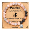 Natural Stone Bracelet Gifts Inspirational Card Bracelet Friendship Jewelry Gemstone Card Healing Bracelets for Mothers Day