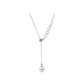 Sterling Silver Rose Gold Plated Freshwater Pearl Heart Style Pendant Necklace for Women's Luxury Link Chain Gift
