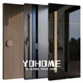 Canada Waterproof Exterior Door Galvanized Morden Front Wooden Main Door Grey Exterior Aluminium Pivot Door