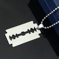 Fashion Jewelry Silver Color Razor Blades Pendant Necklaces for Men