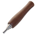 50~60cm Long Glamping Stretchable Pocket Bellow Camping Wooden Handle Stainless Steel Fire Starter Blower