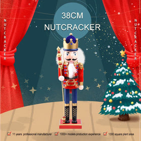 High Quality Wooden Crafts 38cm Nutcrackers for Decoration