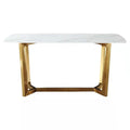 Dining Table and Chair Set for 6 Comedor 6 Sill White Marble Table Top Modern Marble Gold Dining Table