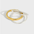 Three Circles Layers Fashion Design Gold Plated S925 Sterling Silver Fashion Rings for Women JF355