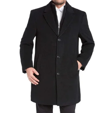 2020 Hot Sale Removable Waistcoat Double Collar Winter Mens Wool Long Coat