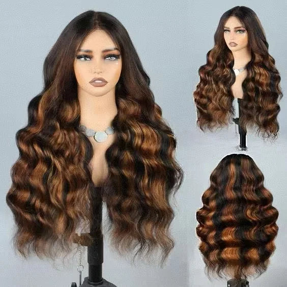 Highlight Color Raw Brazilian for Bouncy Curly Lace Front Wigs Transparent HD Lace 250% Density Short Human Hair Bob Women
