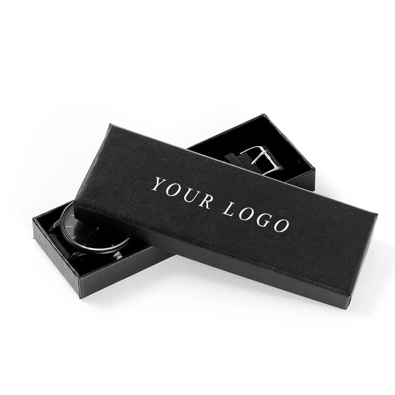 Customized Packing Black Color Paper Made Watch Box